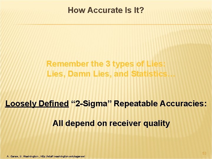 How Accurate Is It? Remember the 3 types of Lies: Lies, Damn Lies, and