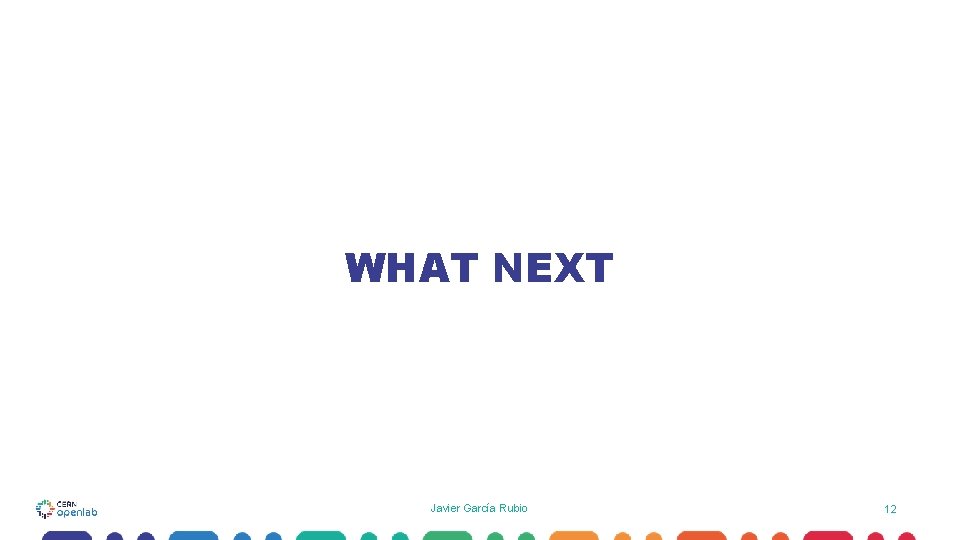 WHAT NEXT Javier García Rubio 12 