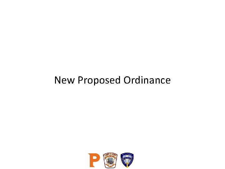 New Proposed Ordinance 