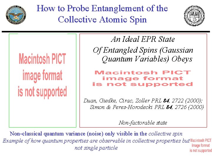 How to Probe Entanglement of the Collective Atomic Spin An Ideal EPR State Of How to Probe Entanglement of the Collective Atomic Spin An Ideal EPR State Of
