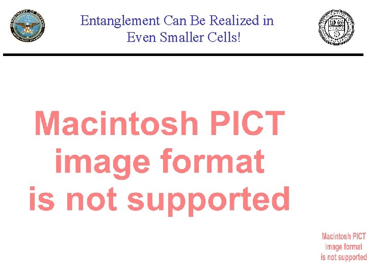 Entanglement Can Be Realized in Even Smaller Cells! Entanglement Can Be Realized in Even Smaller Cells!