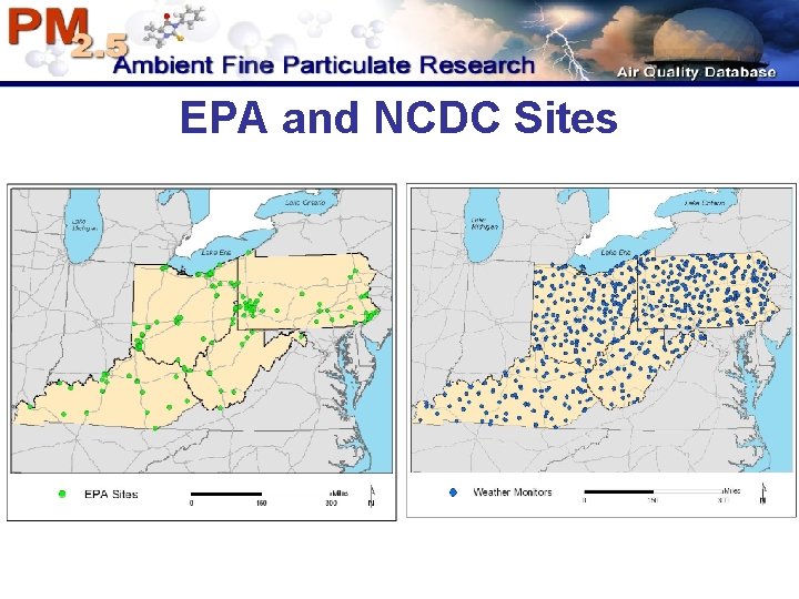 EPA and NCDC Sites EPA and NCDC Sites