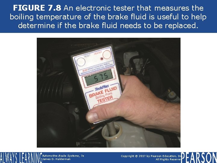 FIGURE 7. 8 An electronic tester that measures the boiling temperature of the brake