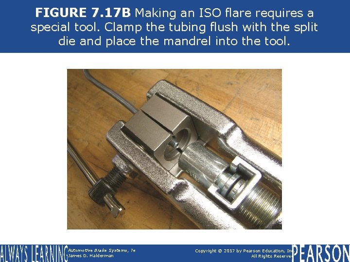 FIGURE 7. 17 B Making an ISO flare requires a special tool. Clamp the