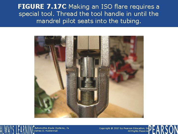 FIGURE 7. 17 C Making an ISO flare requires a special tool. Thread the