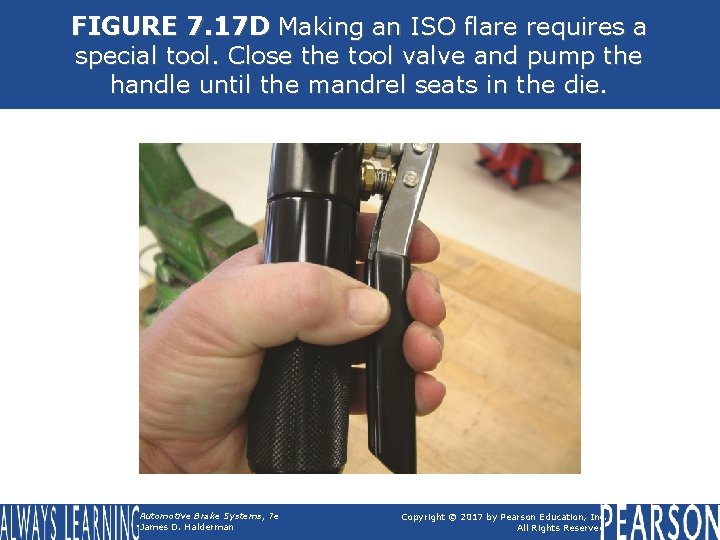FIGURE 7. 17 D Making an ISO flare requires a special tool. Close the