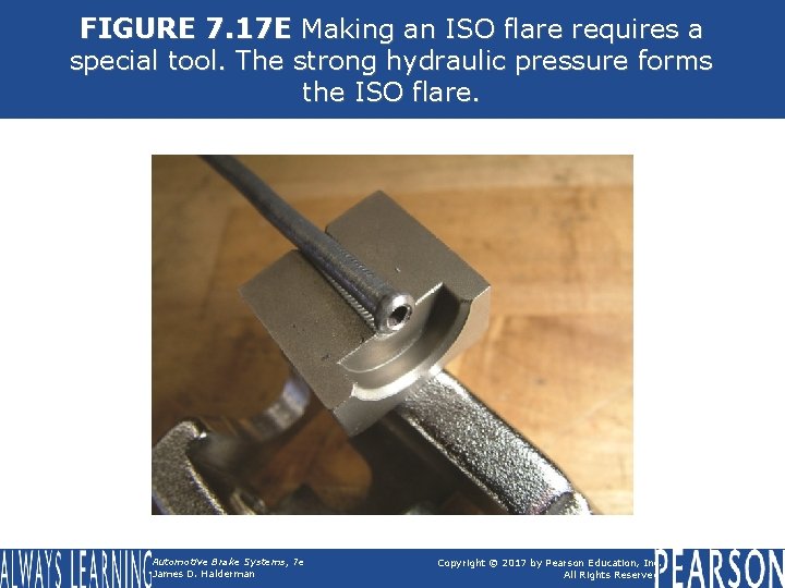 FIGURE 7. 17 E Making an ISO flare requires a special tool. The strong