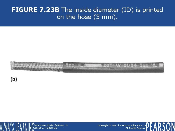 FIGURE 7. 23 B The inside diameter (ID) is printed on the hose (3