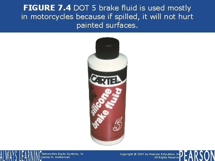 FIGURE 7. 4 DOT 5 brake fluid is used mostly in motorcycles because if