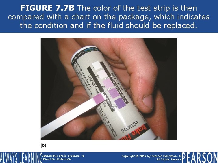 FIGURE 7. 7 B The color of the test strip is then compared with