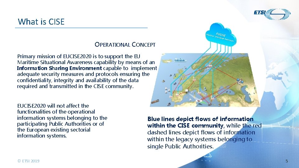 What is CISE OPERATIONAL CONCEPT Primary mission of EUCISE 2020 is to support the