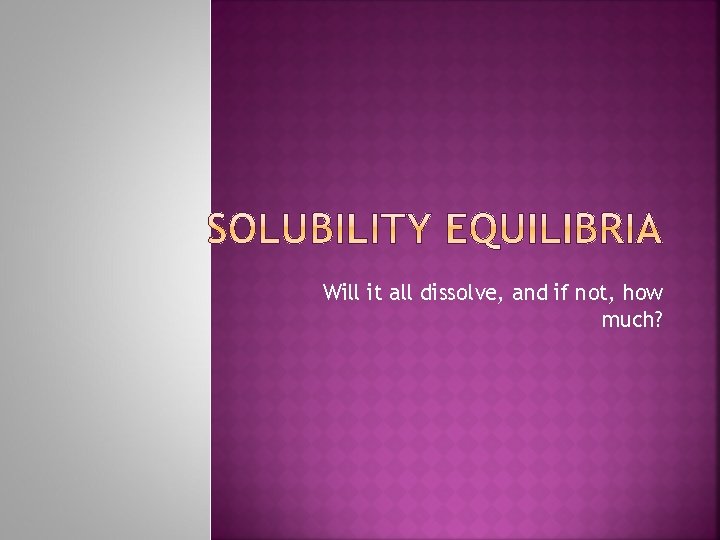 Will it all dissolve, and if not, how much? 