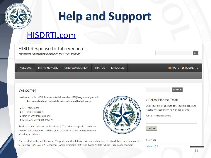 Help and Support HISDRTI. com 11 