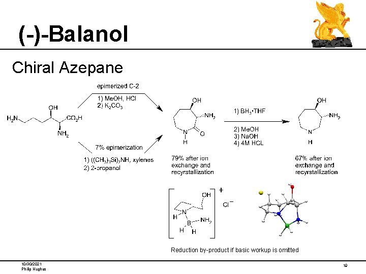 (-)-Balanol Chiral Azepane Reduction by-product if basic workup is omitted 10/30/2021 Philip Hughes 19
