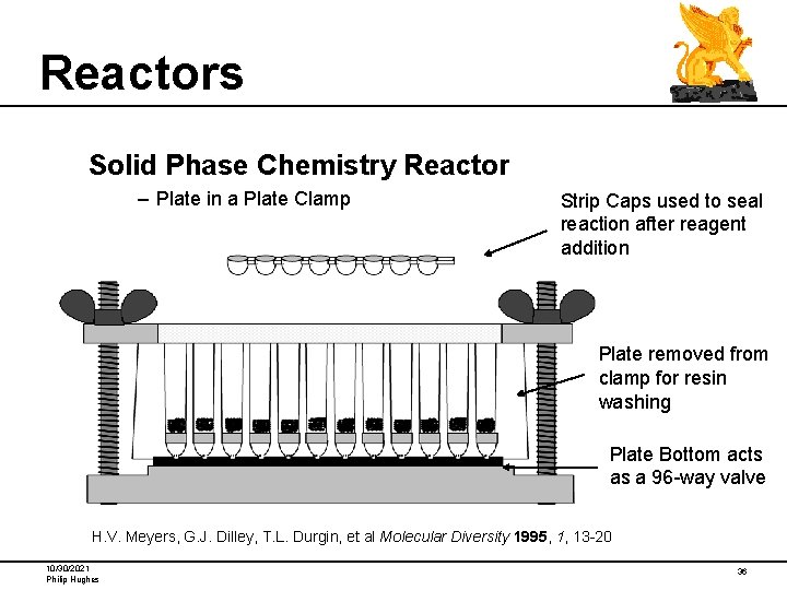 Reactors Solid Phase Chemistry Reactor – Plate in a Plate Clamp Strip Caps used