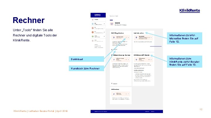 Rechner Unter „Tools“ finden Sie alle Rechner und digitale Tools der Informationen zu b.