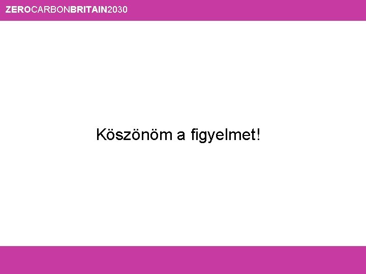 ZEROCARBONBRITAIN 2030 Köszönöm a figyelmet! 