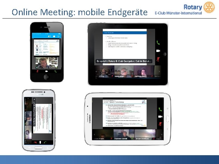 Online Meeting: mobile Endgeräte 12 
