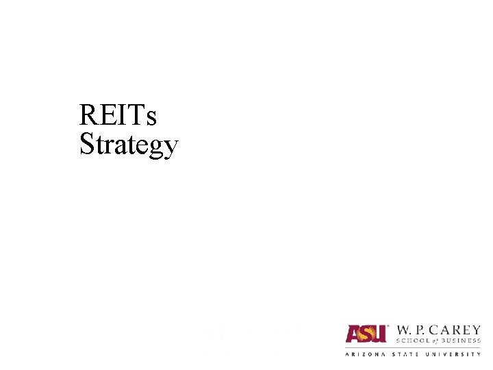REITs Strategy 