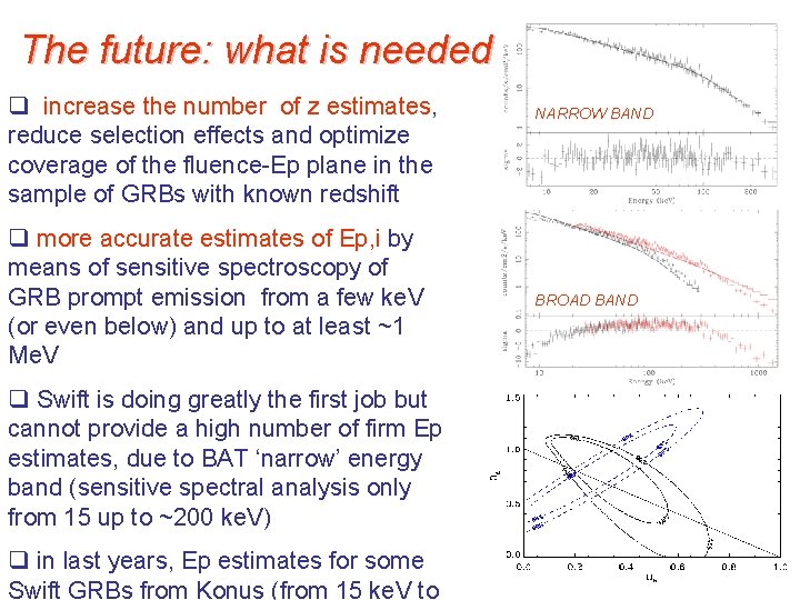 The future: what is needed ? q increase the number of z estimates, reduce