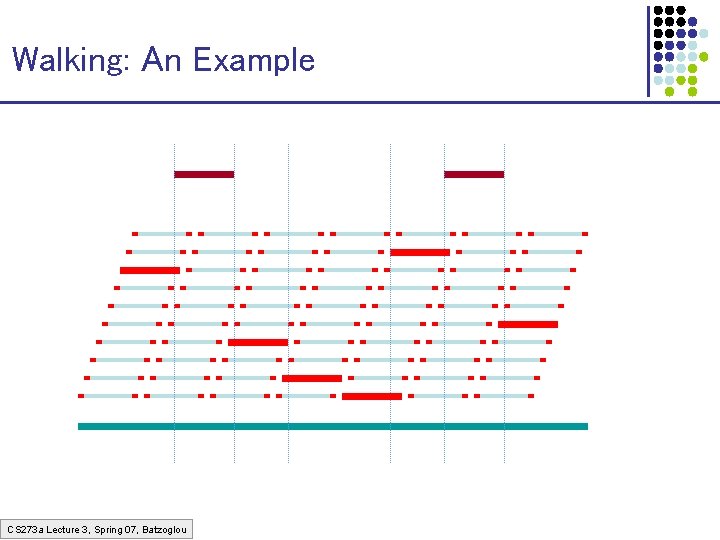 Walking: An Example CS 273 a Lecture 3, Spring 07, Batzoglou 