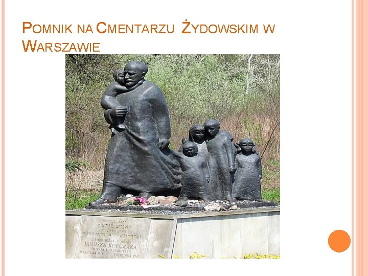 POMNIK NA CMENTARZU ŻYDOWSKIM W WARSZAWIE 