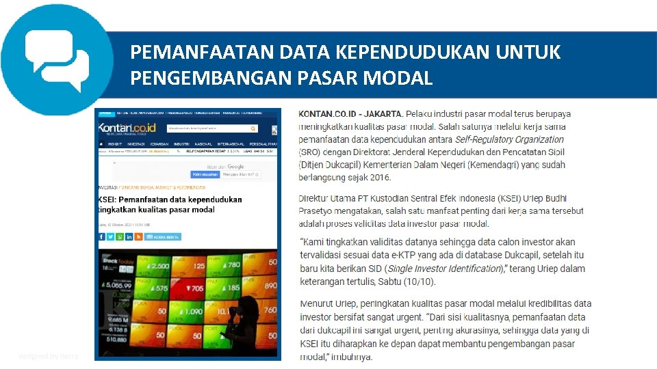 PEMANFAATAN DATA KEPENDUDUKAN UNTUK PENGEMBANGAN PASAR MODAL designed by herra 