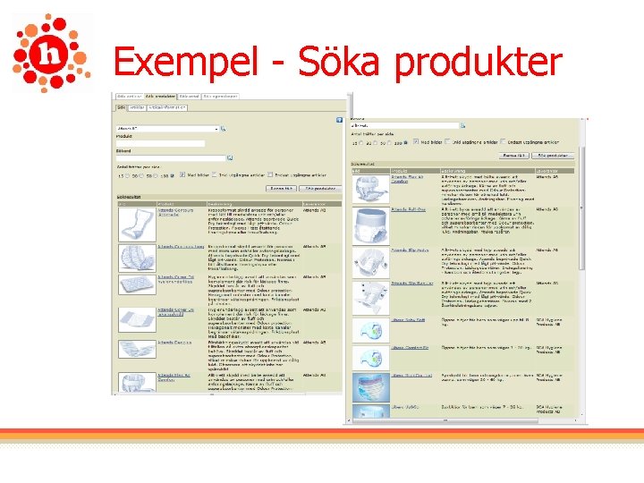 Exempel - Söka produkter 