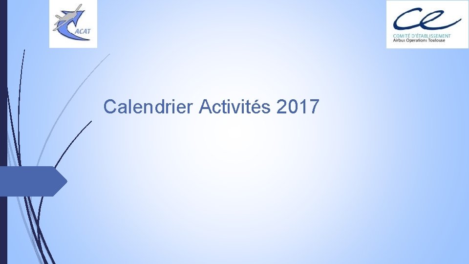 Calendrier Activités 2017 