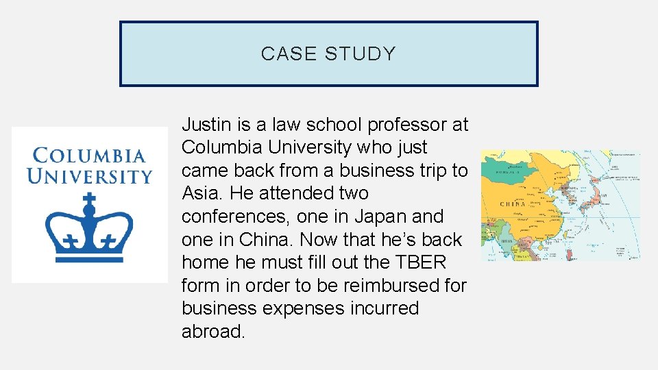 CASE STUDY Justin is a law school professor at Columbia University who just came