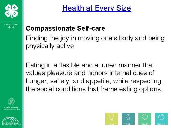 Health at Every Size Compassionate Self-care Finding the joy in moving one’s body and
