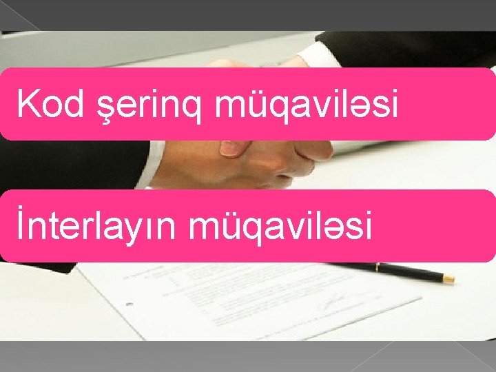 Kod şerinq müqaviləsi İnterlayın müqaviləsi 