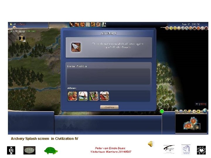 Archery Splash screen in Civilization IV Peter van Emde Boas: Victorious Warriors 20140507 