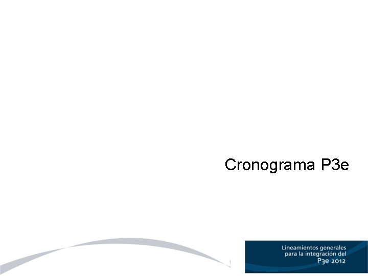 Cronograma P 3 e 