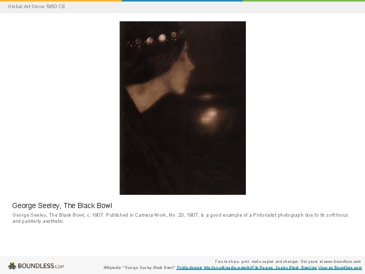 Global Art Since 1950 CE George Seeley, The Black Bowl, c. 1907. Published in