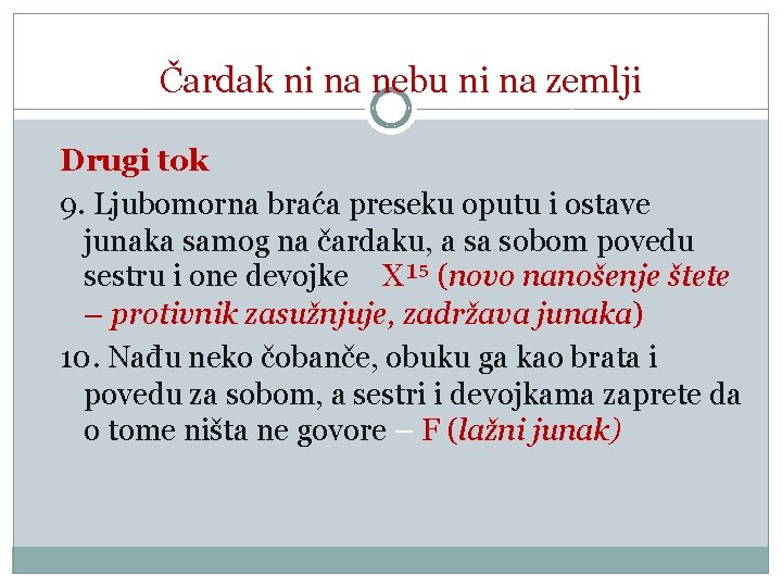 Čardak ni na nebu ni na zemlji Drugi tok 9. Ljubomorna braća preseku oputu