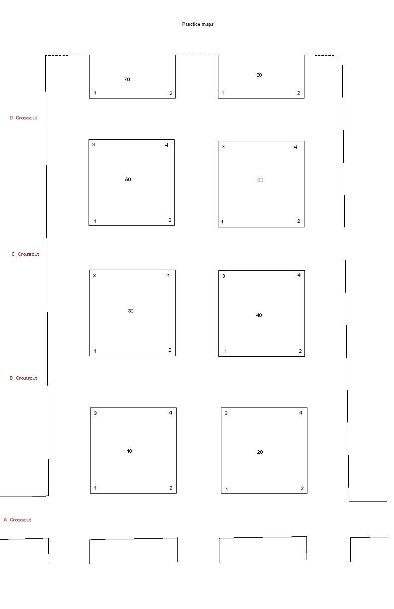 Practice maps 80 70 1 2 D Crosscut 3 4 50 60 2 1