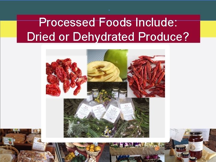 Processed Foods Include: Dried or Dehydrated Produce? 