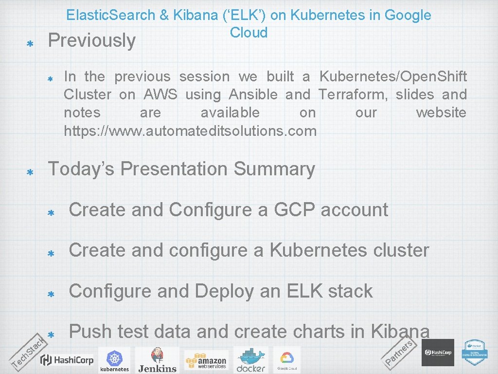 Elastic Search Kibana ELK on Kubernetes in Google