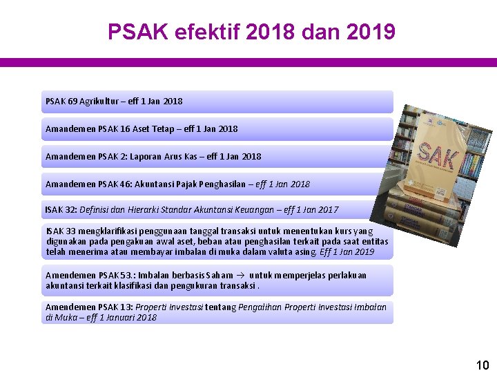 PSAK efektif 2018 dan 2019 PSAK 69 Agrikultur – eff 1 Jan 2018 Amandemen
