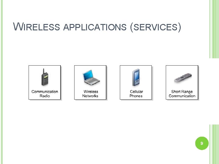 WIRELESS APPLICATIONS (SERVICES) 9 