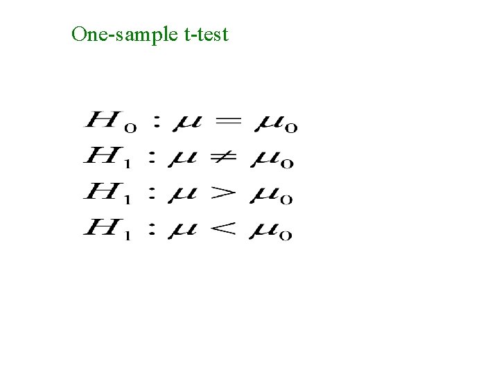 One-sample t-test 
