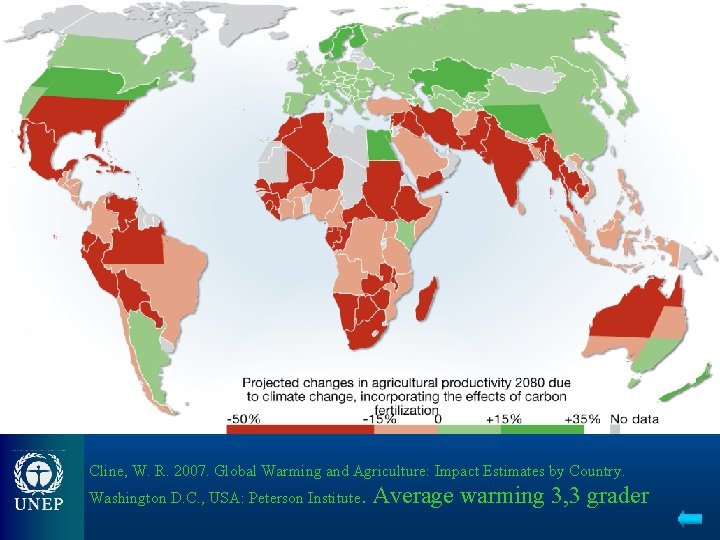 Cline, W. R. 2007. Global Warming and Agriculture: Impact Estimates by Country. Washington D.