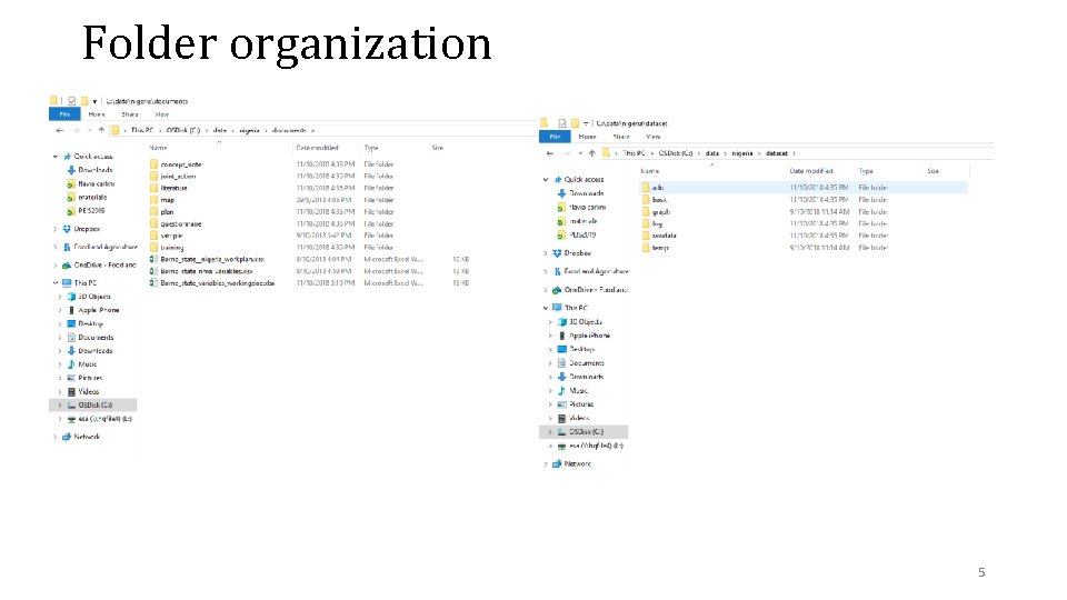 Folder organization 5 