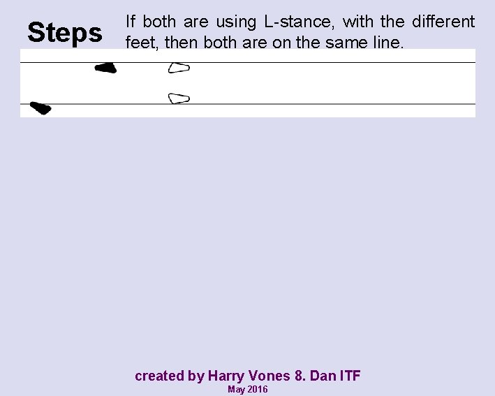 Steps If both are using L-stance, with the different feet, then both are on