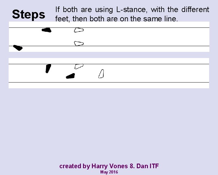 Steps If both are using L-stance, with the different feet, then both are on