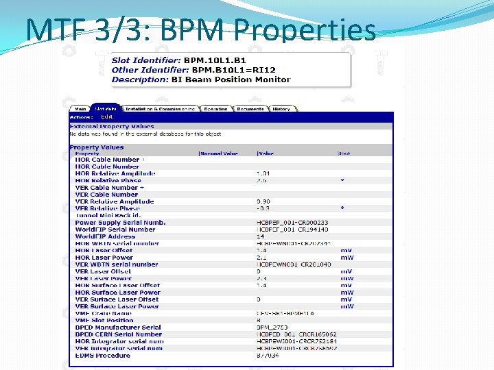MTF 3/3: BPM Properties 