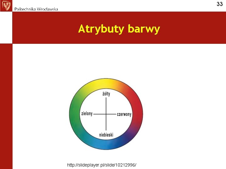 33 Atrybuty barwy http: //slideplayer. pl/slide/10212996/ 