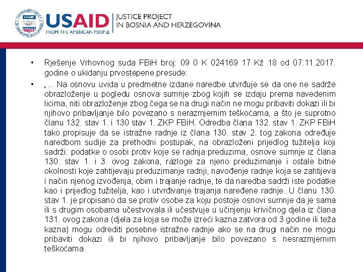  • • Rješenje Vrhovnog suda FBi. H broj: 09 0 K 024169 17