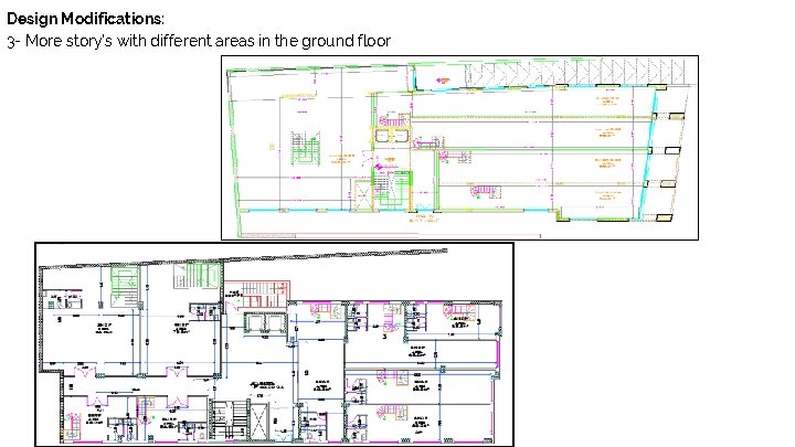 Design Modifications: 3 - More story's with different areas in the ground floor 